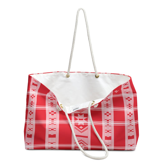 Red Love Pano di Terra Weekender Bag