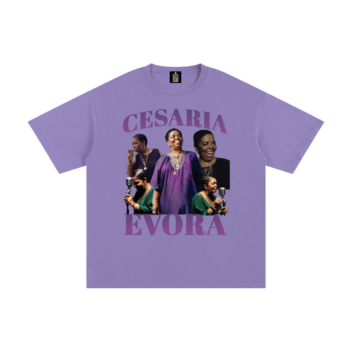 Vintage Cesaria Evora Purple T-Shirt