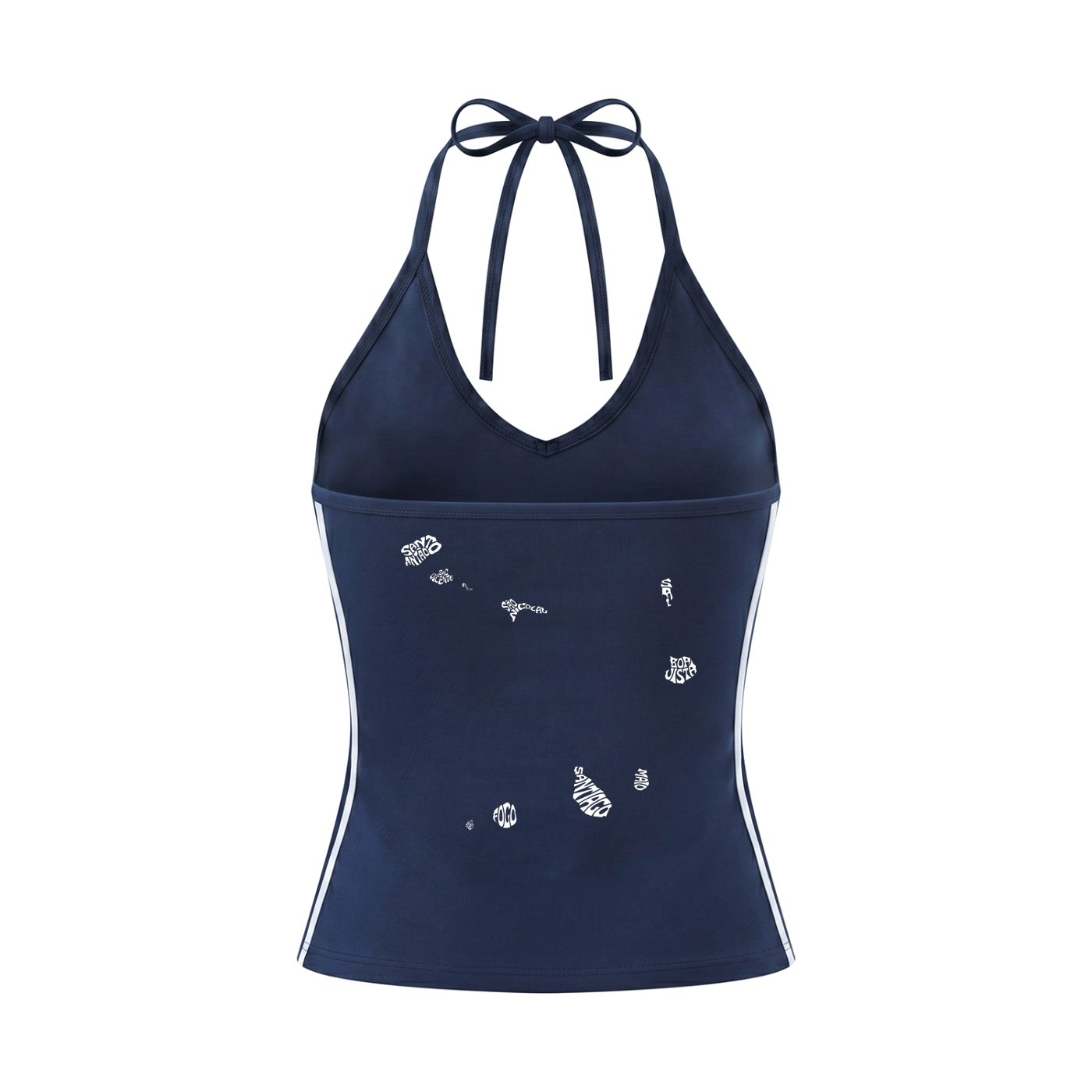 Cabo Verde Halter Crop Tank Top