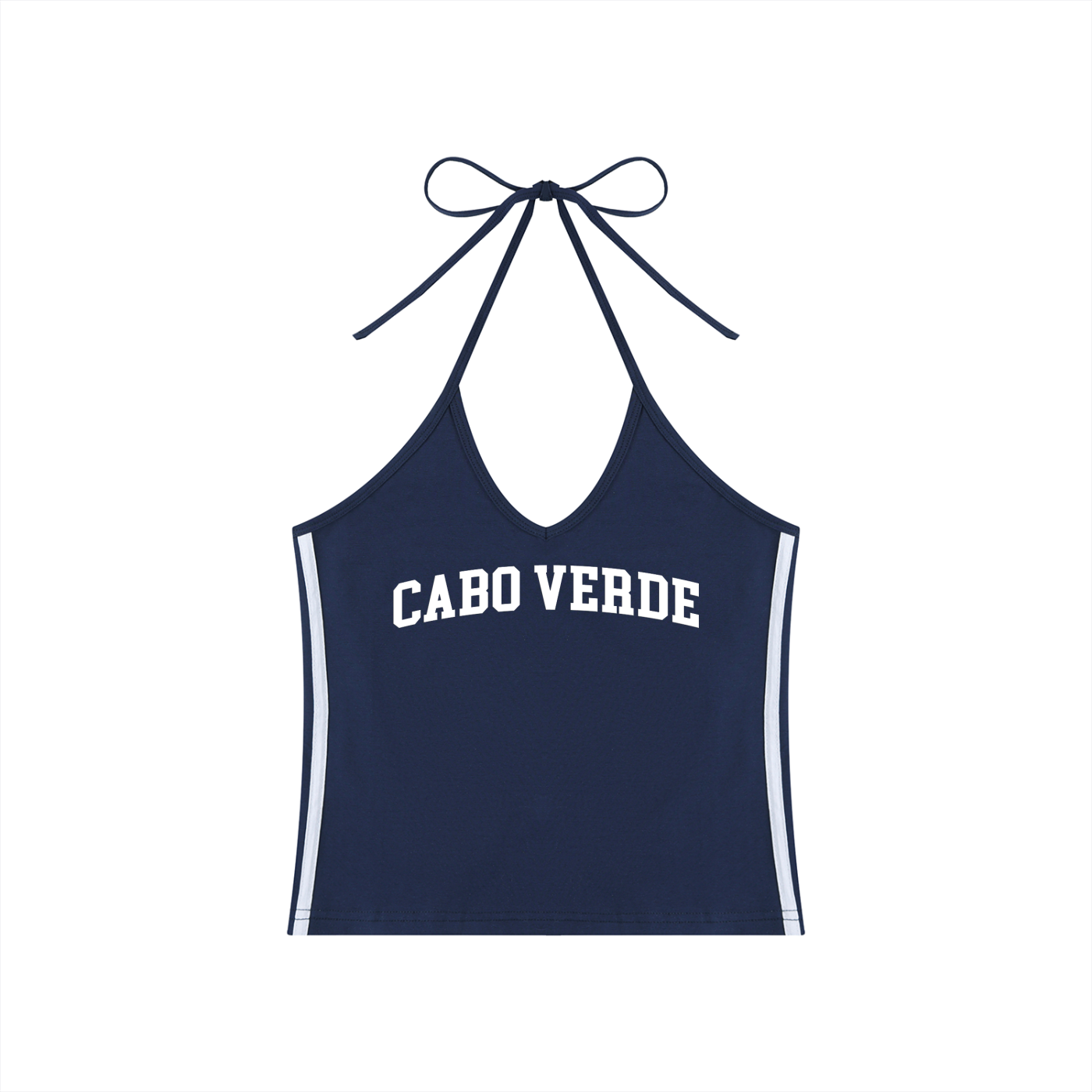Women's Color Block Halter Crop Tank Top