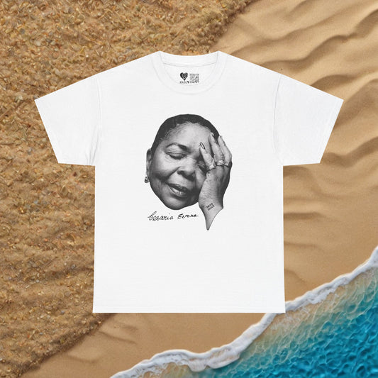 Vintage Cesaria Evora B&W signature simple T-shirt