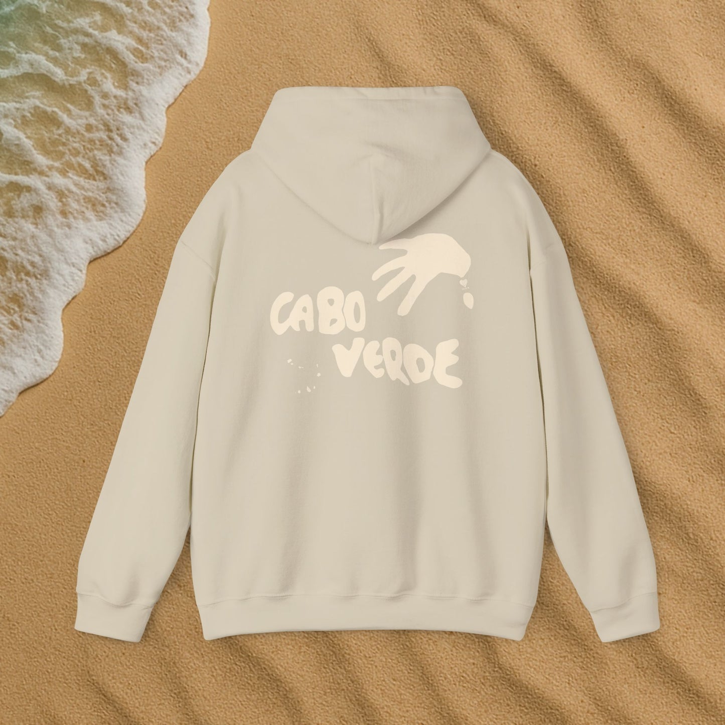 Cabo verde Terra com mão de areia hoodie