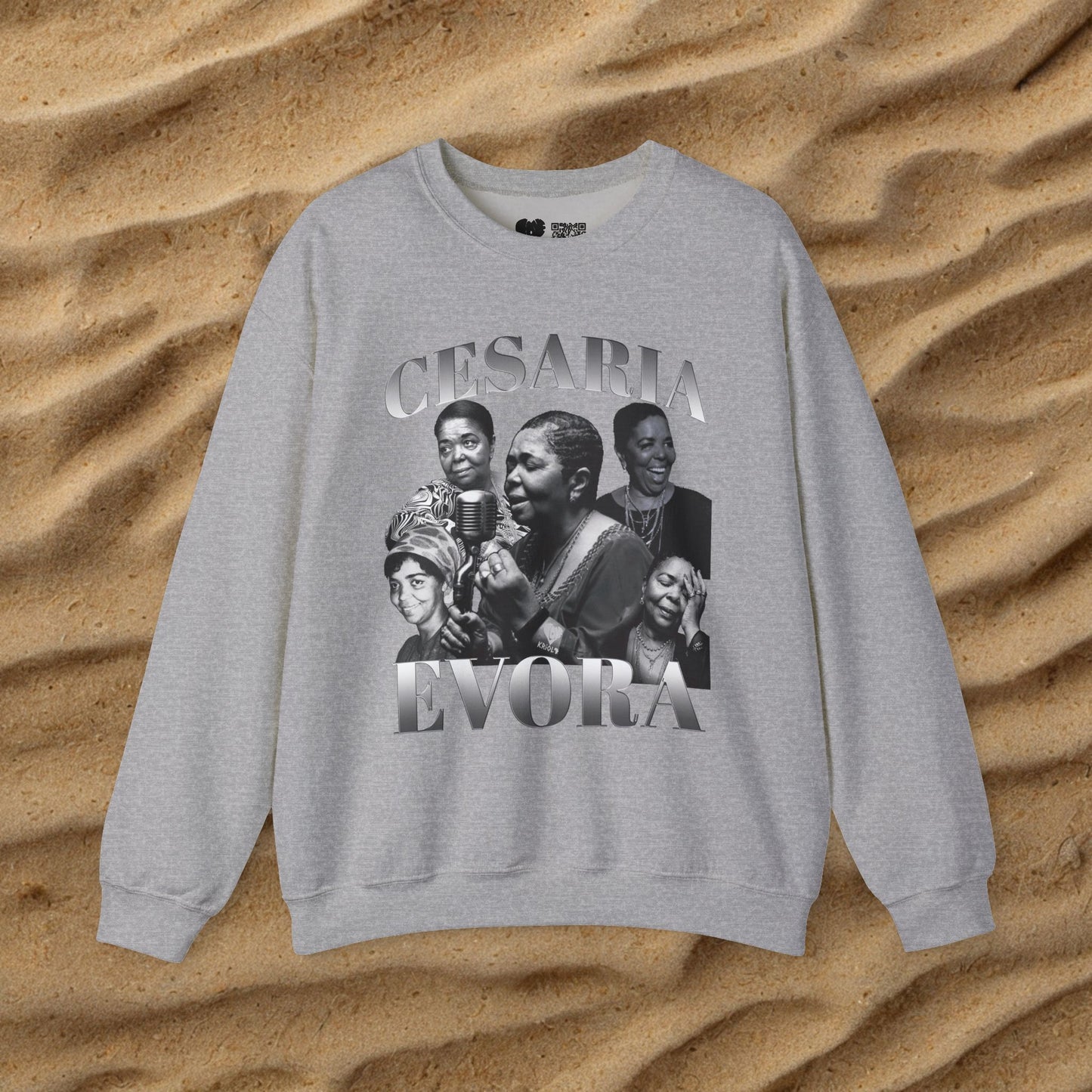 Vintage Cesaria Evora B&W Sweater