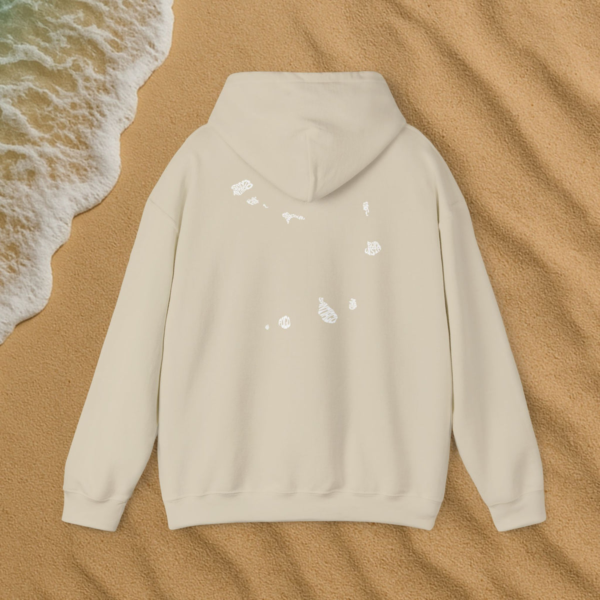 Sweat à capuche simple kriol blanc