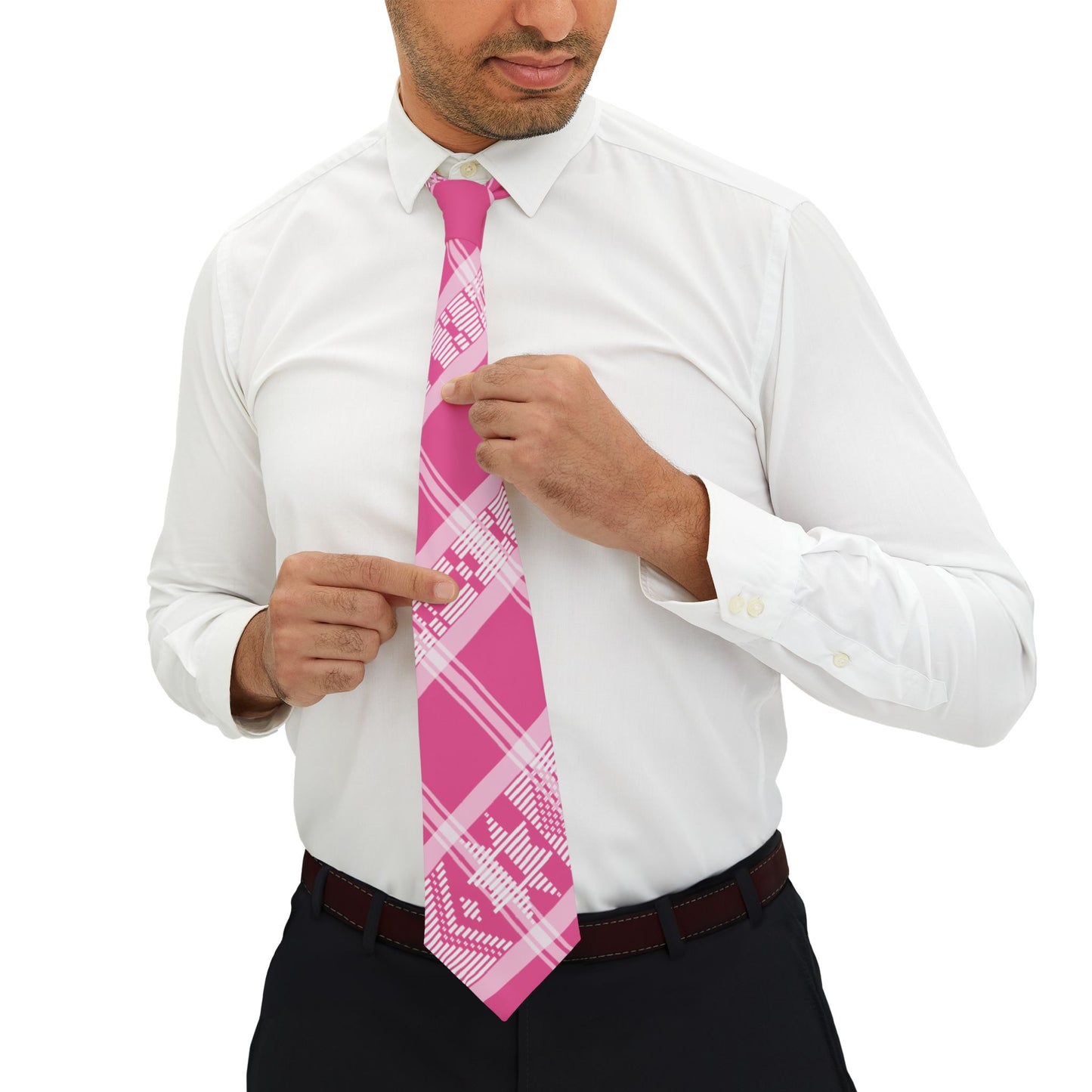 Rosa Pink Pano Di Terra Neck tie