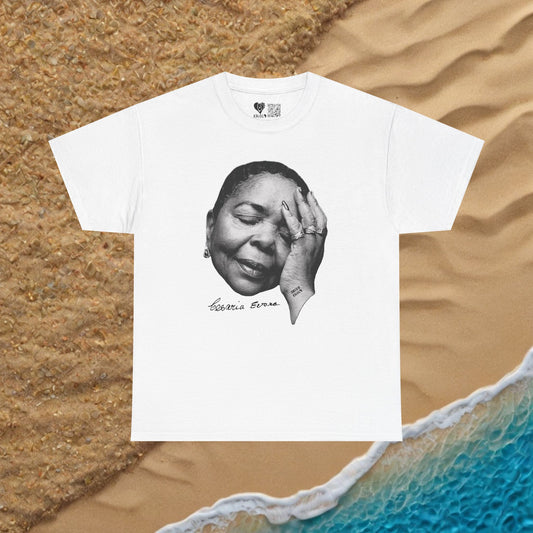 Vintage Cesaria Evora B&W signature T-shirt
