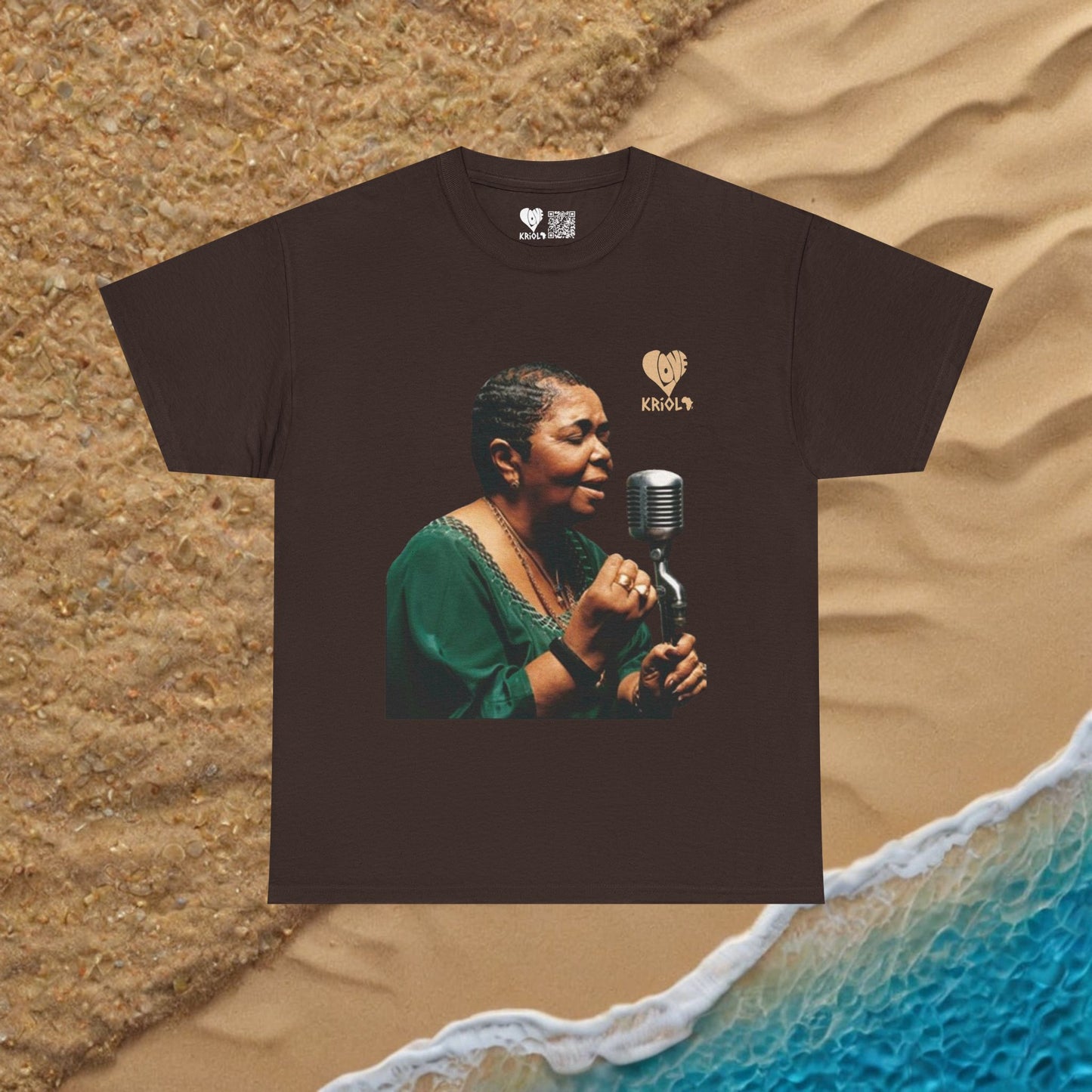 Cesaria Evora singing T-shirt