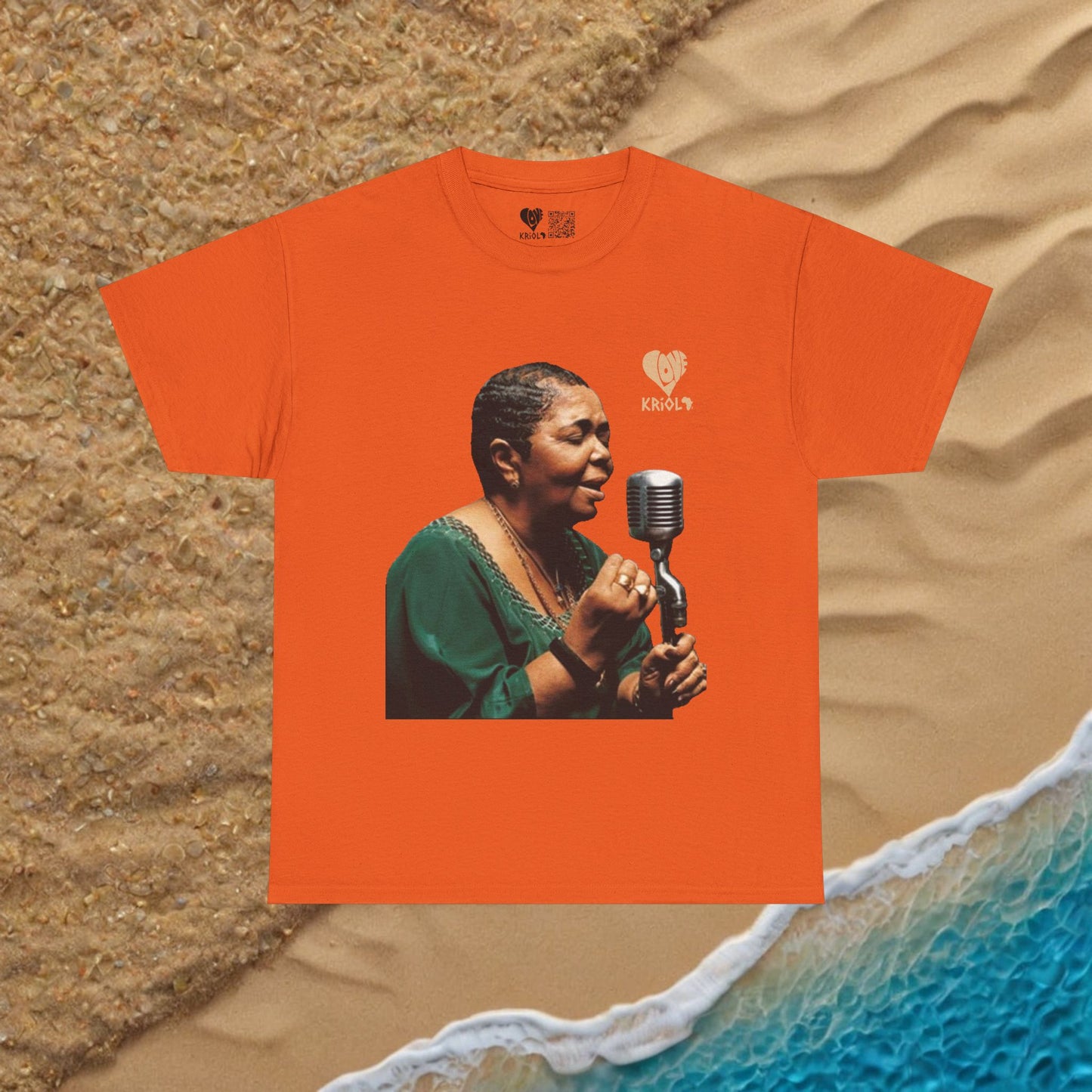 Cesaria Evora singing T-shirt