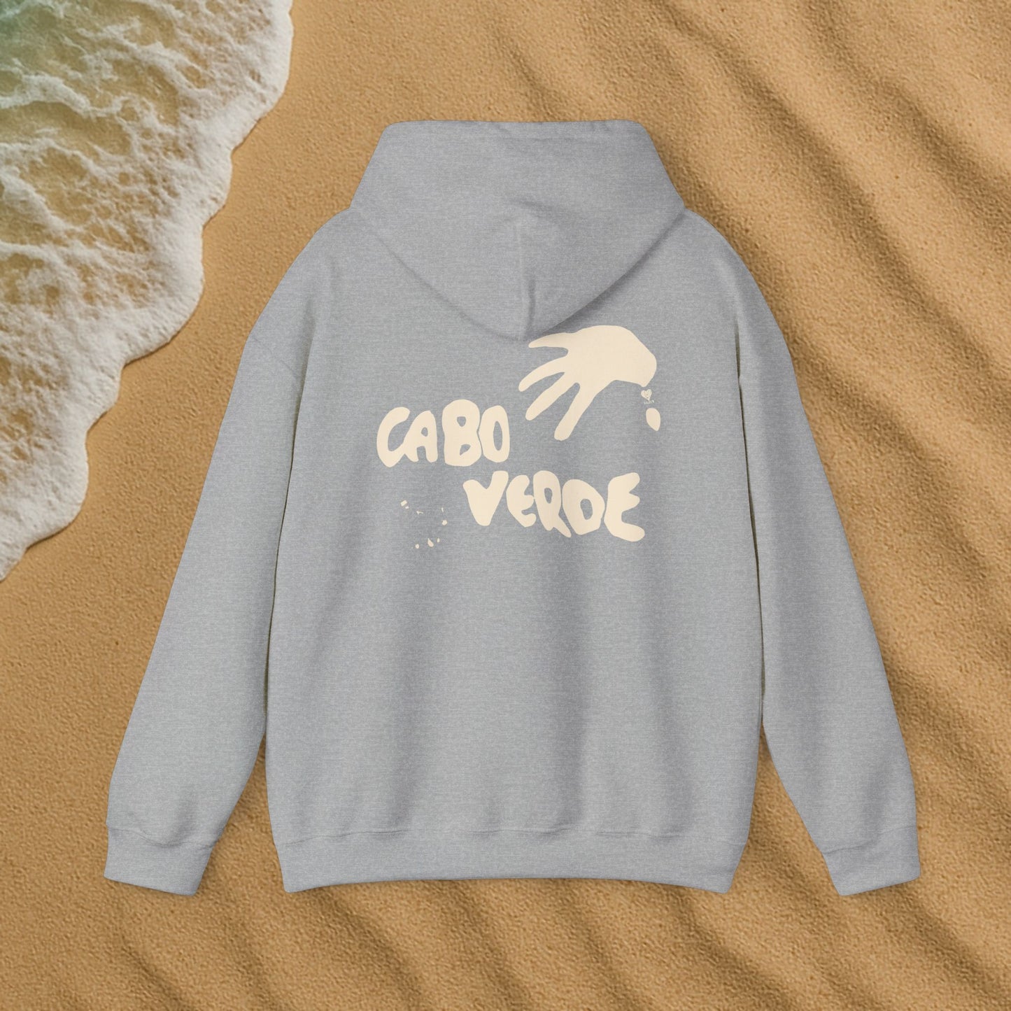 Cabo verde Terra com mão de areia hoodie