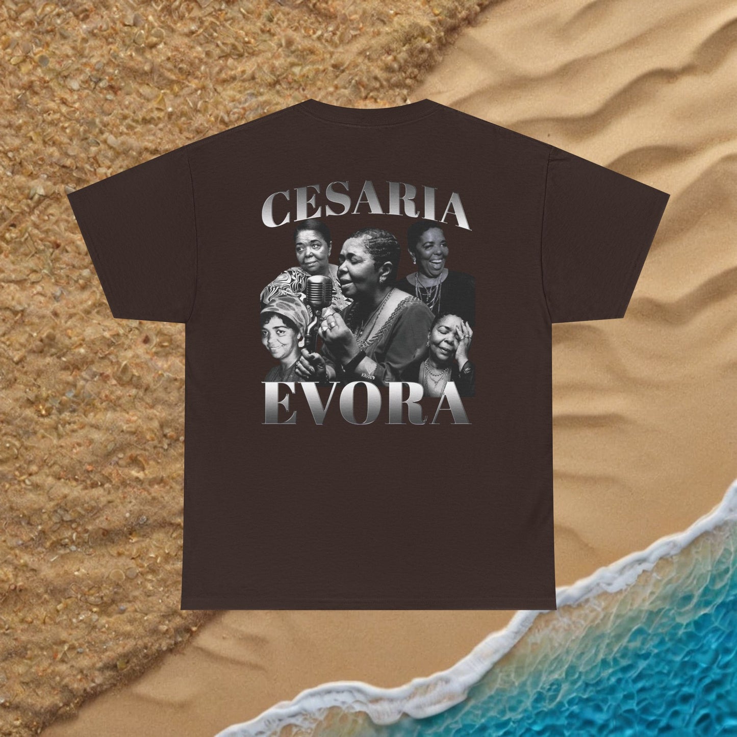 Vintage Cesaria Evora B&W signature T-shirt