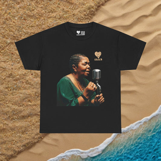 Cesaria Evora singing T-shirt