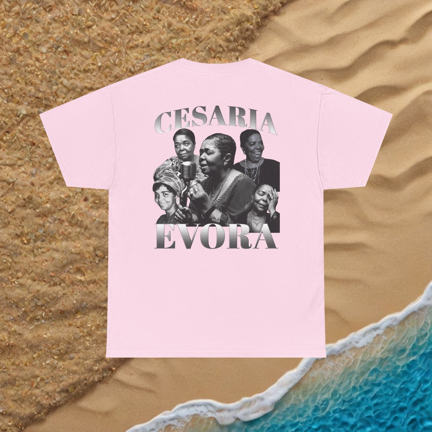 Vintage Cesaria Evora B&W signature T-shirt