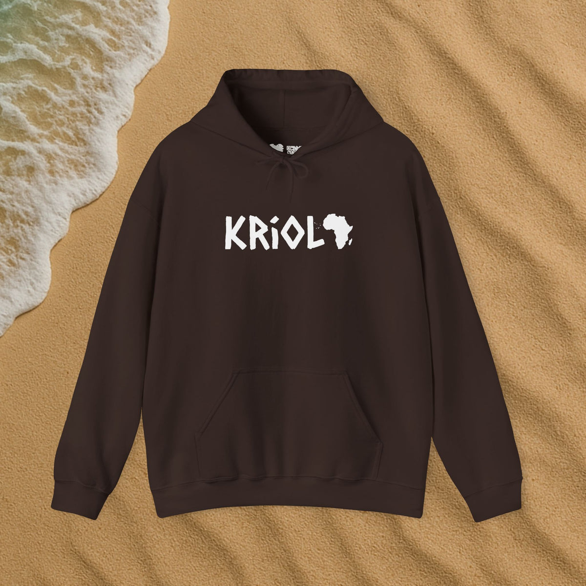 Sweat à capuche simple kriol blanc