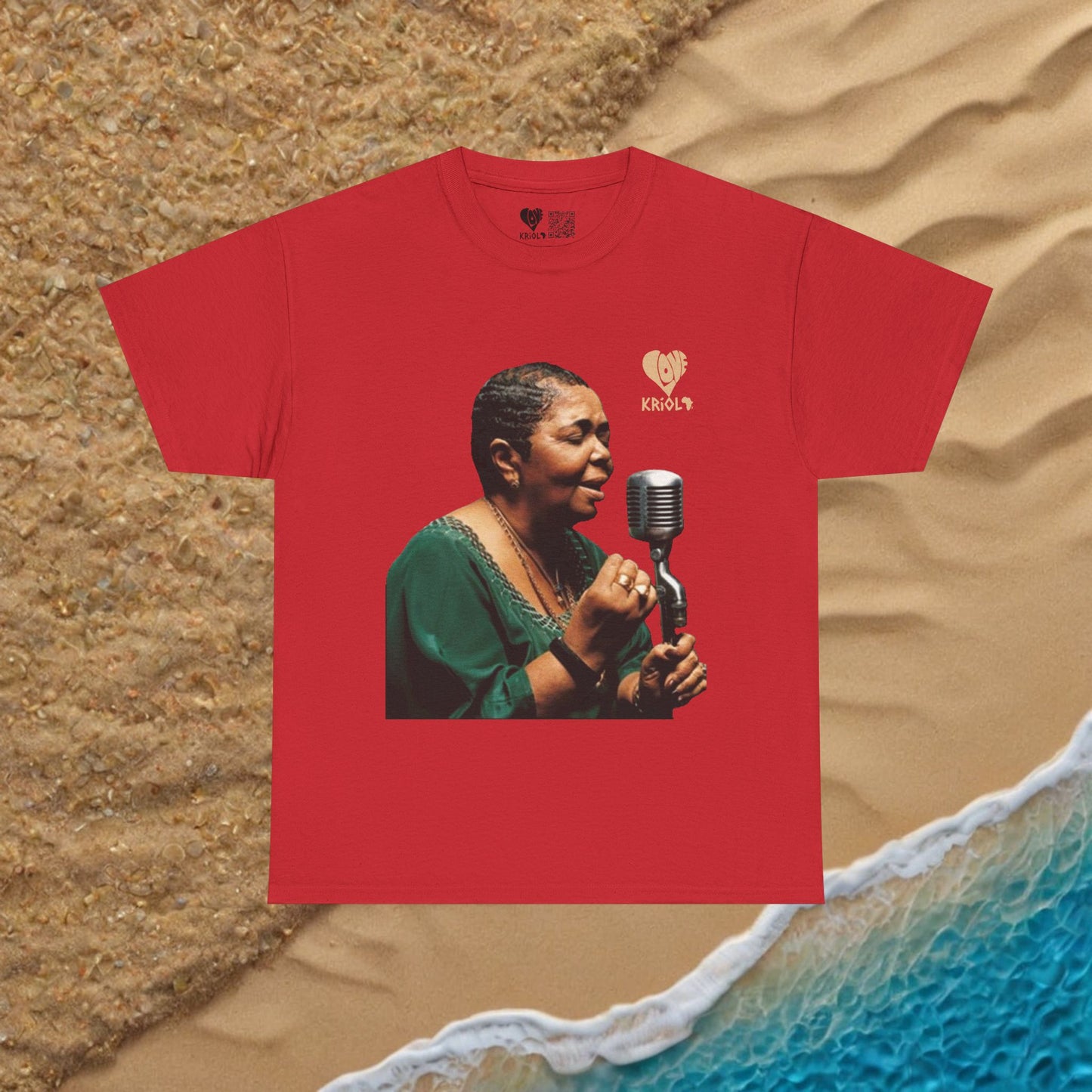 Cesaria Evora singing T-shirt