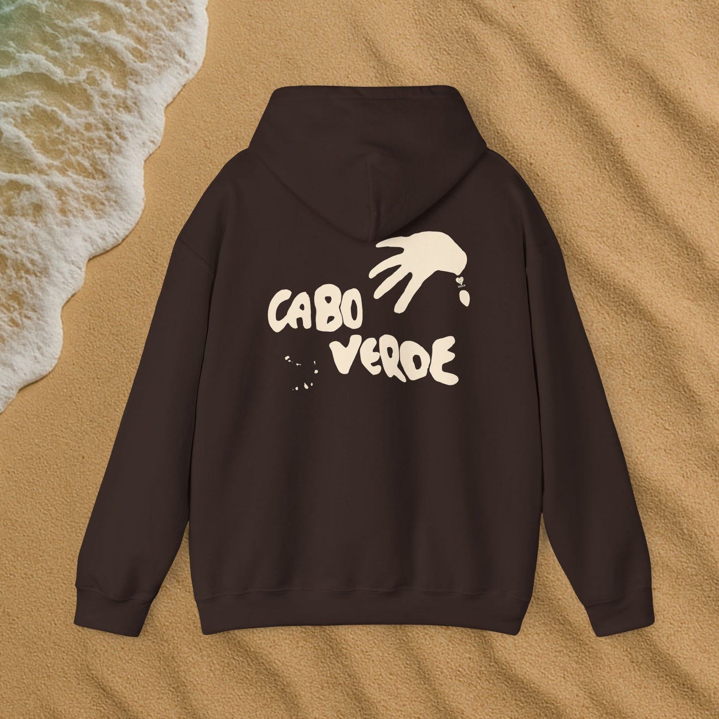 Cabo verde Terra com mão de areia hoodie