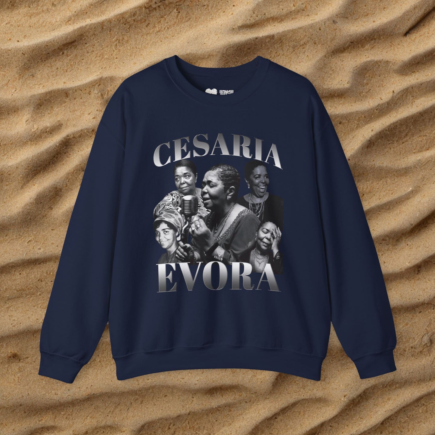 Vintage Cesaria Evora B&W Sweater