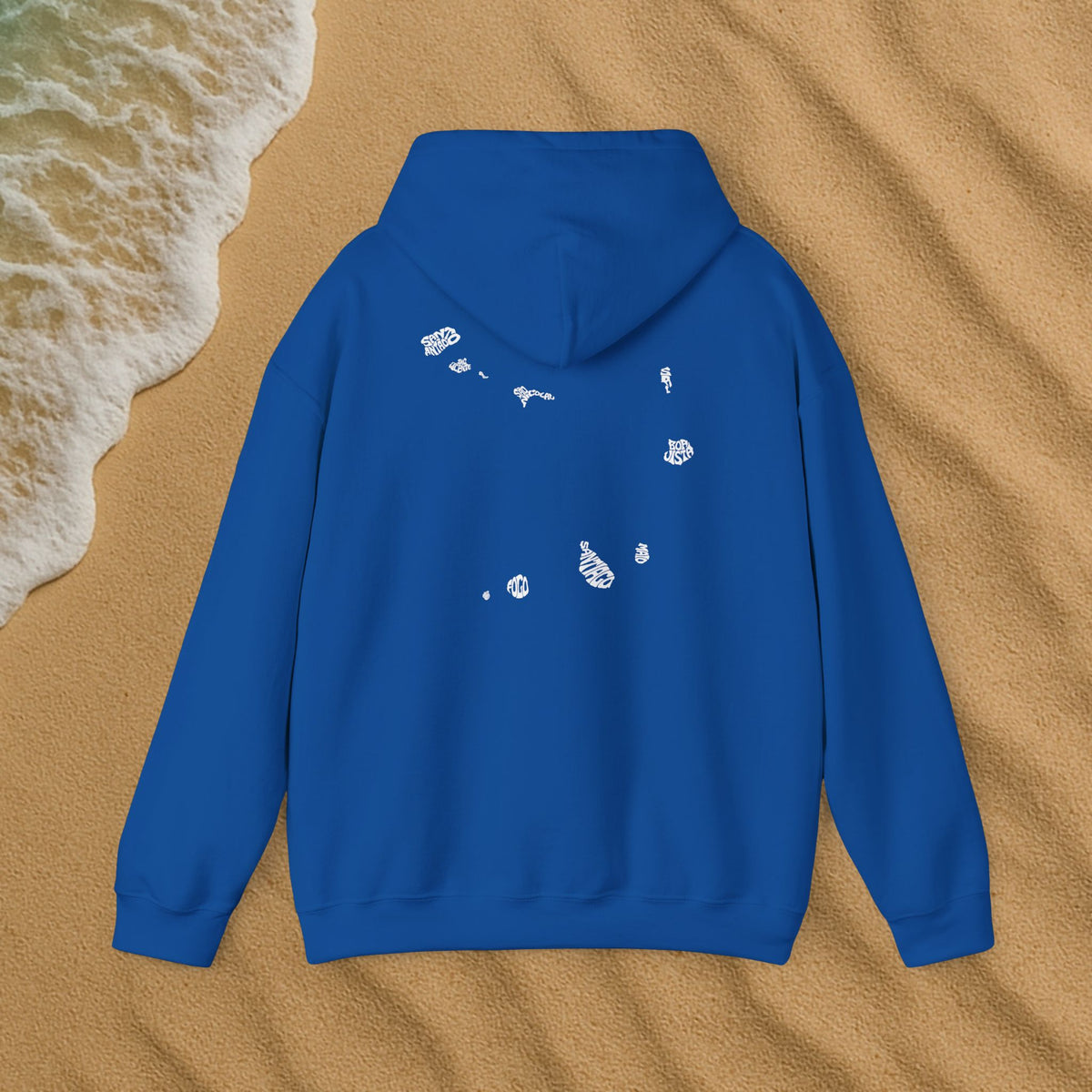 Sweat à capuche simple kriol blanc