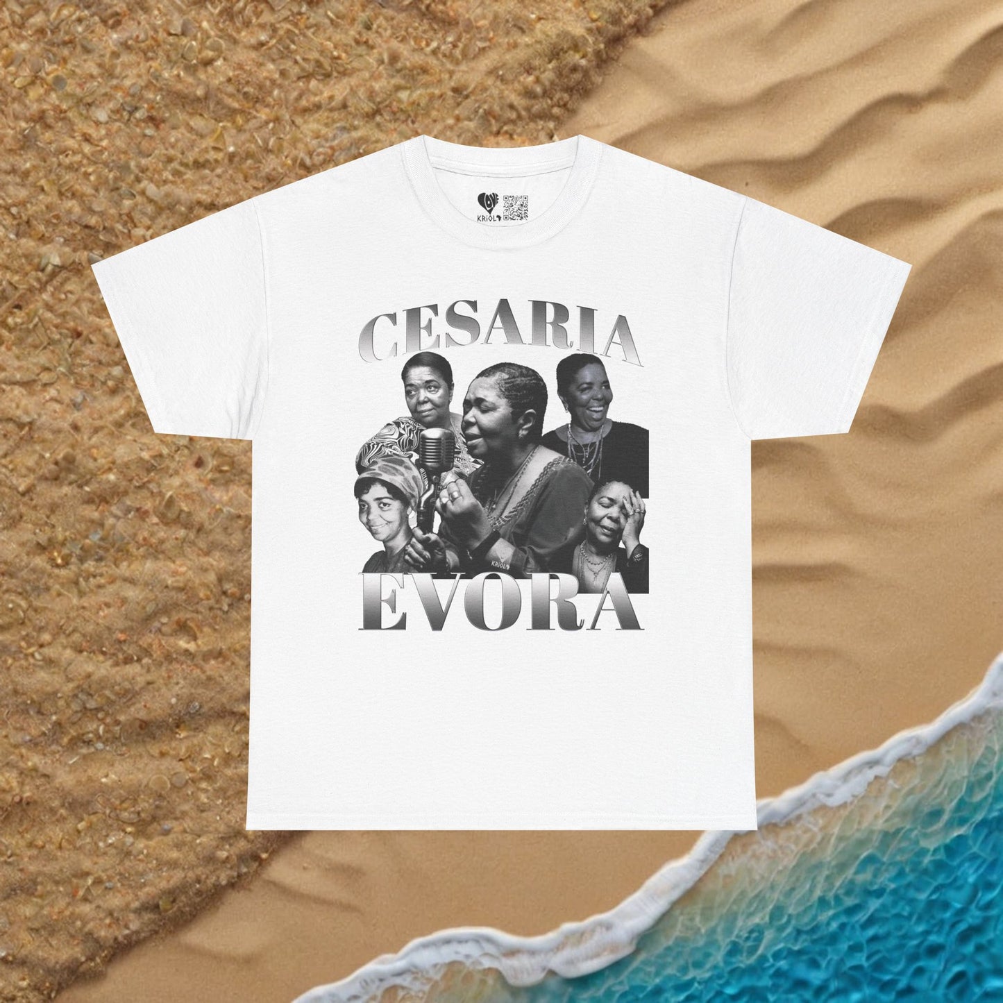 Vintage Cesaria Evora B&W T-shirt