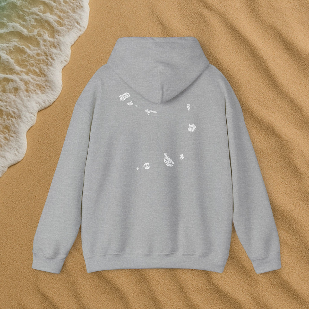 Sweat à capuche simple kriol blanc