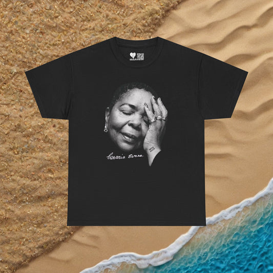 Vintage Cesaria Evora B&W signature simple T-shirt