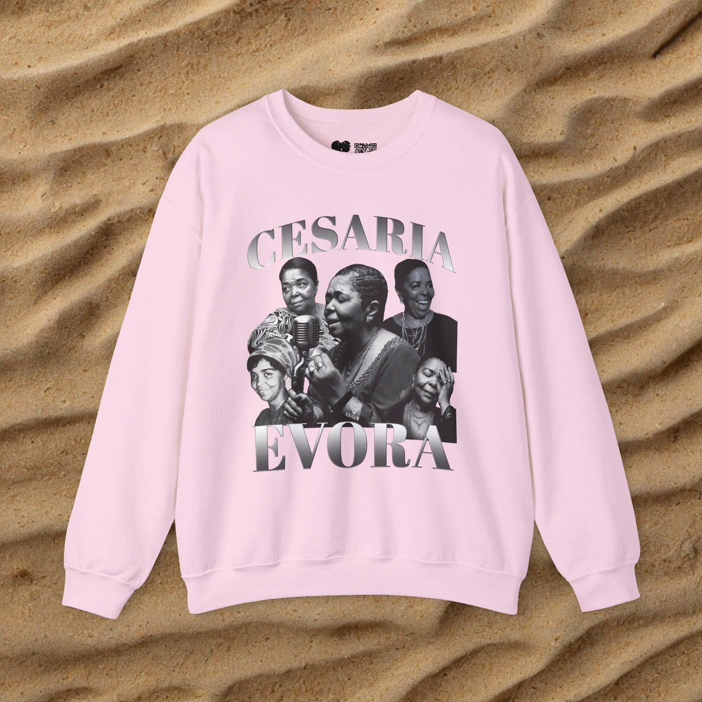 Vintage Cesaria Evora B&W Sweater