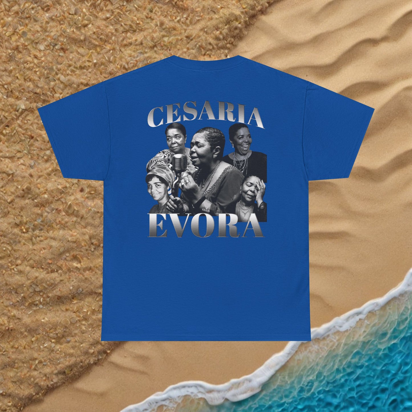 Vintage Cesaria Evora B&W signature T-shirt