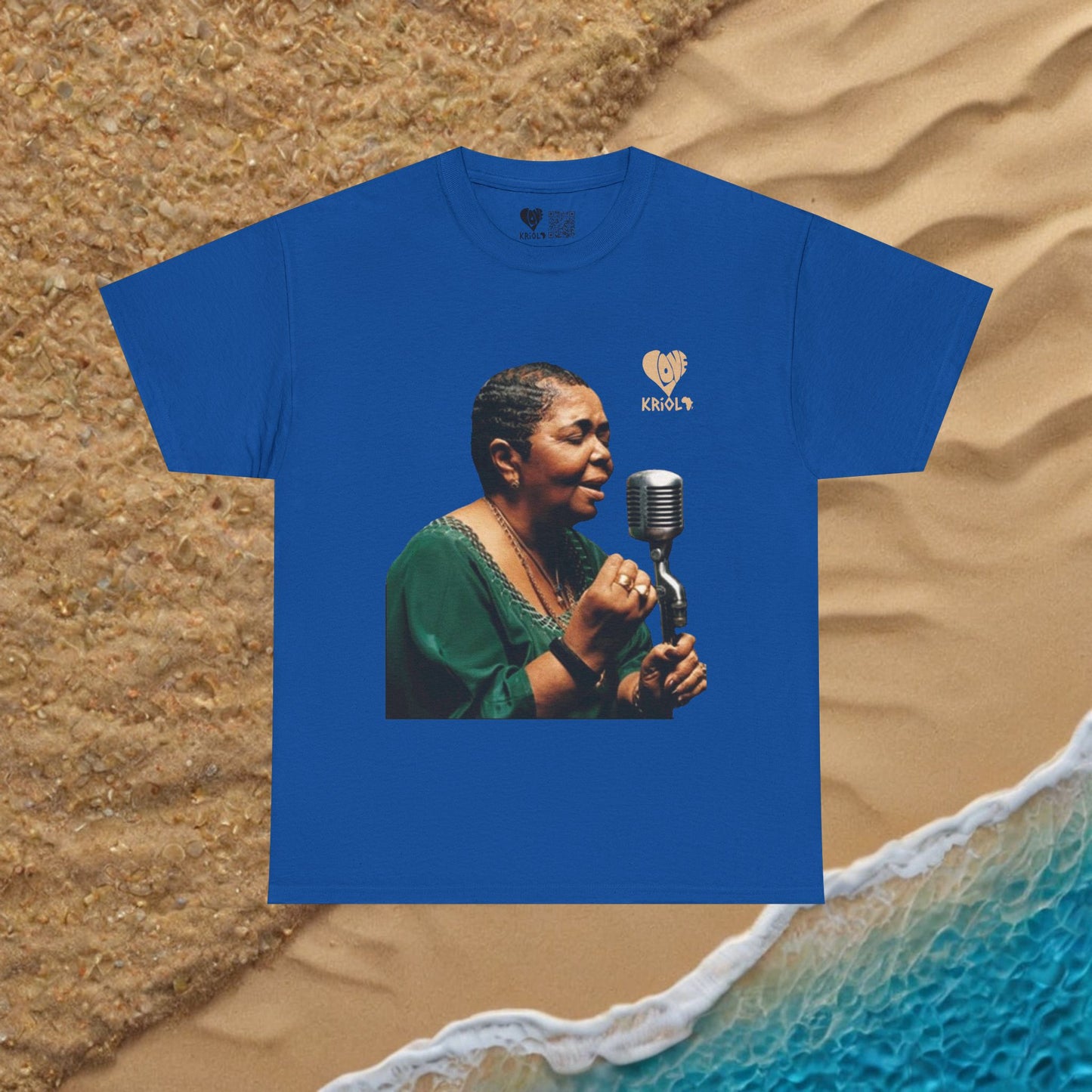 Cesaria Evora singing T-shirt
