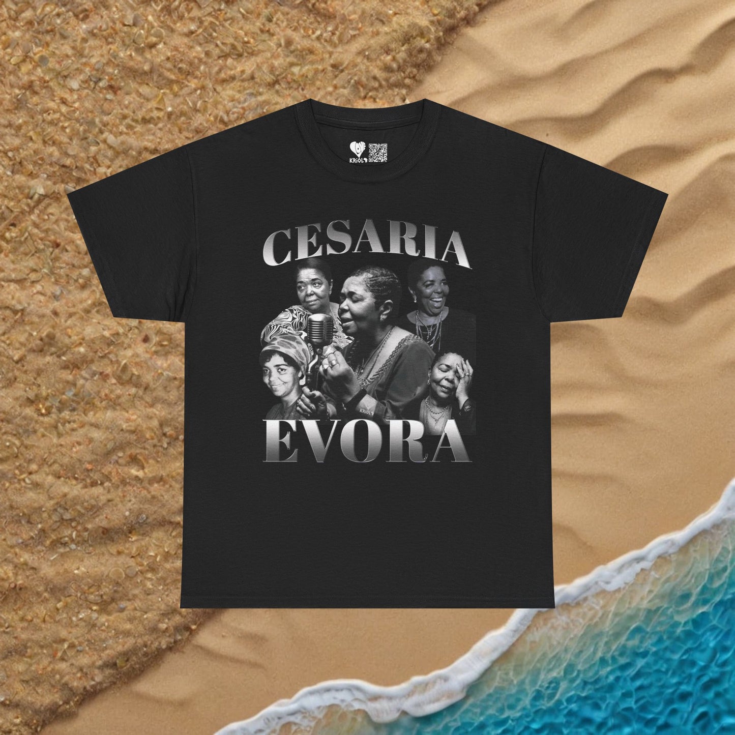 Vintage Cesaria Evora B&W T-shirt