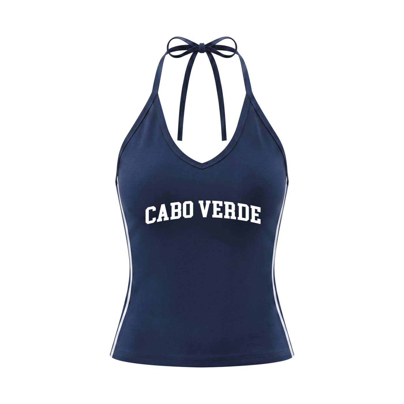 Cabo Verde Halter Crop Tank Top