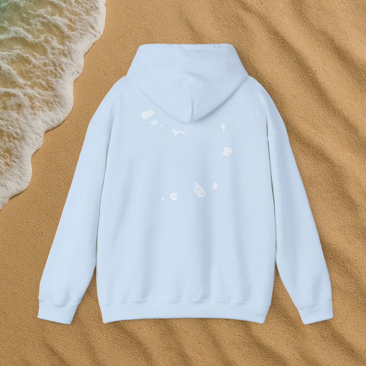 Sweat à capuche simple kriol blanc