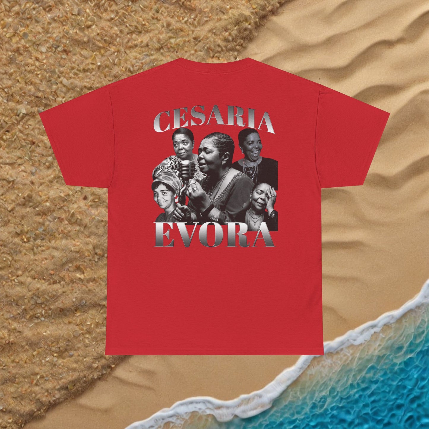 Vintage Cesaria Evora B&W signature T-shirt