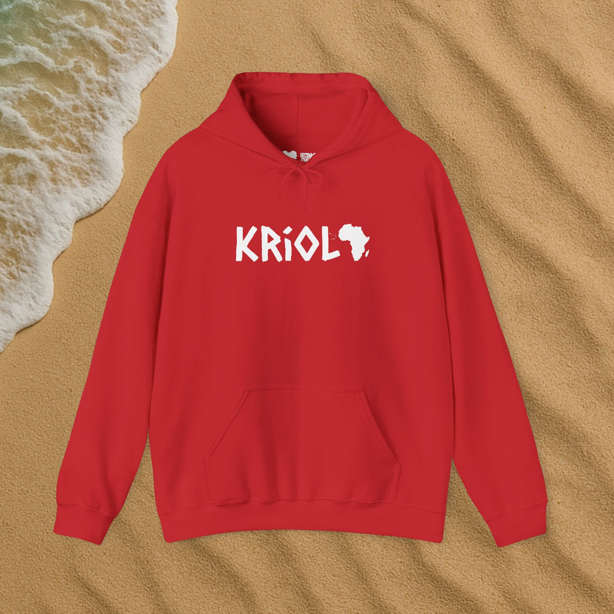 Sweat à capuche simple kriol blanc