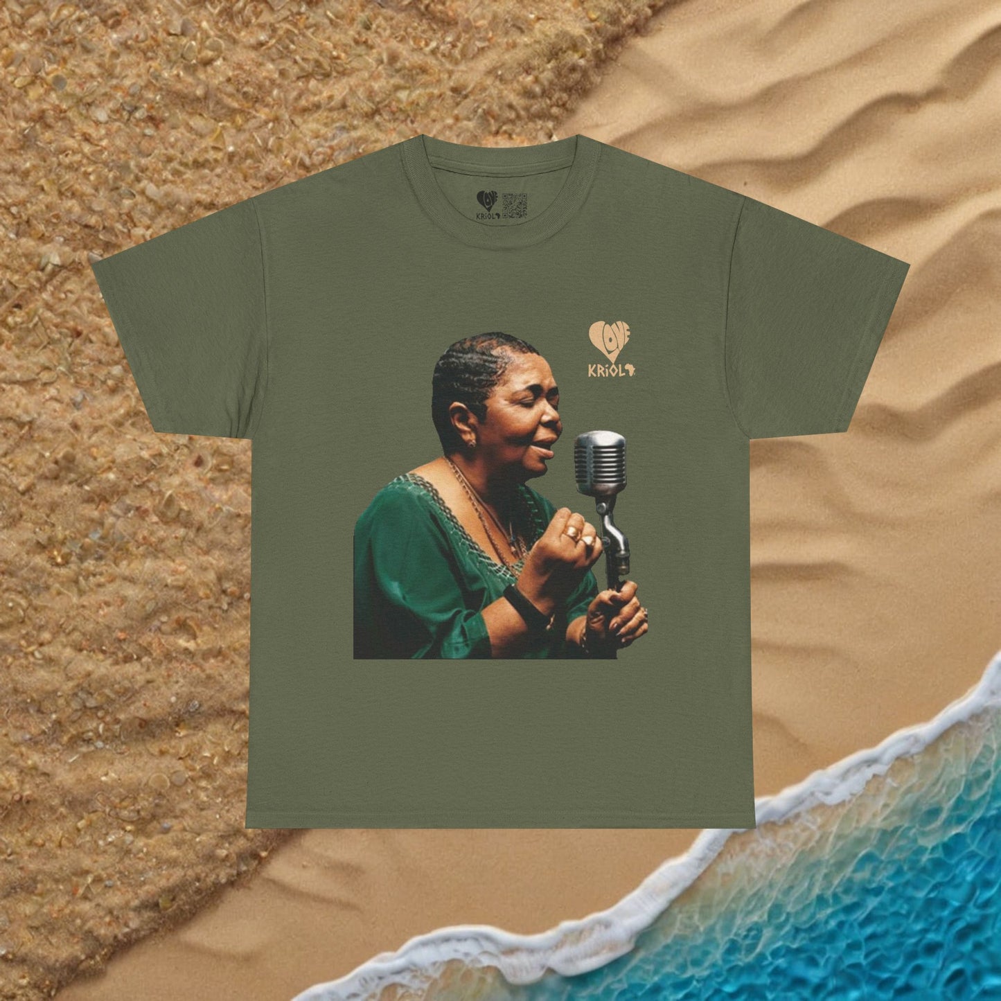 Cesaria Evora singing T-shirt