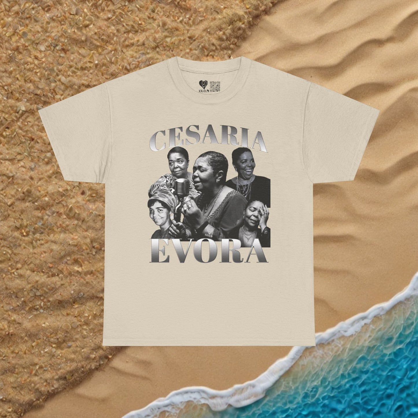 Vintage Cesaria Evora B&W T-shirt