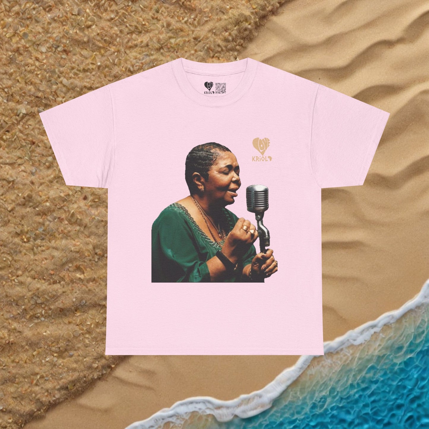 Cesaria Evora singing T-shirt