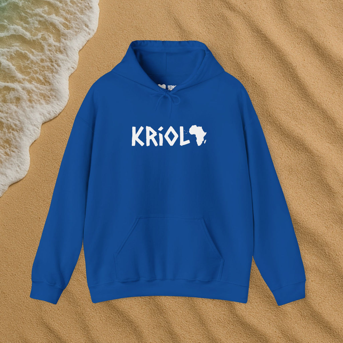 Sweat à capuche simple kriol blanc