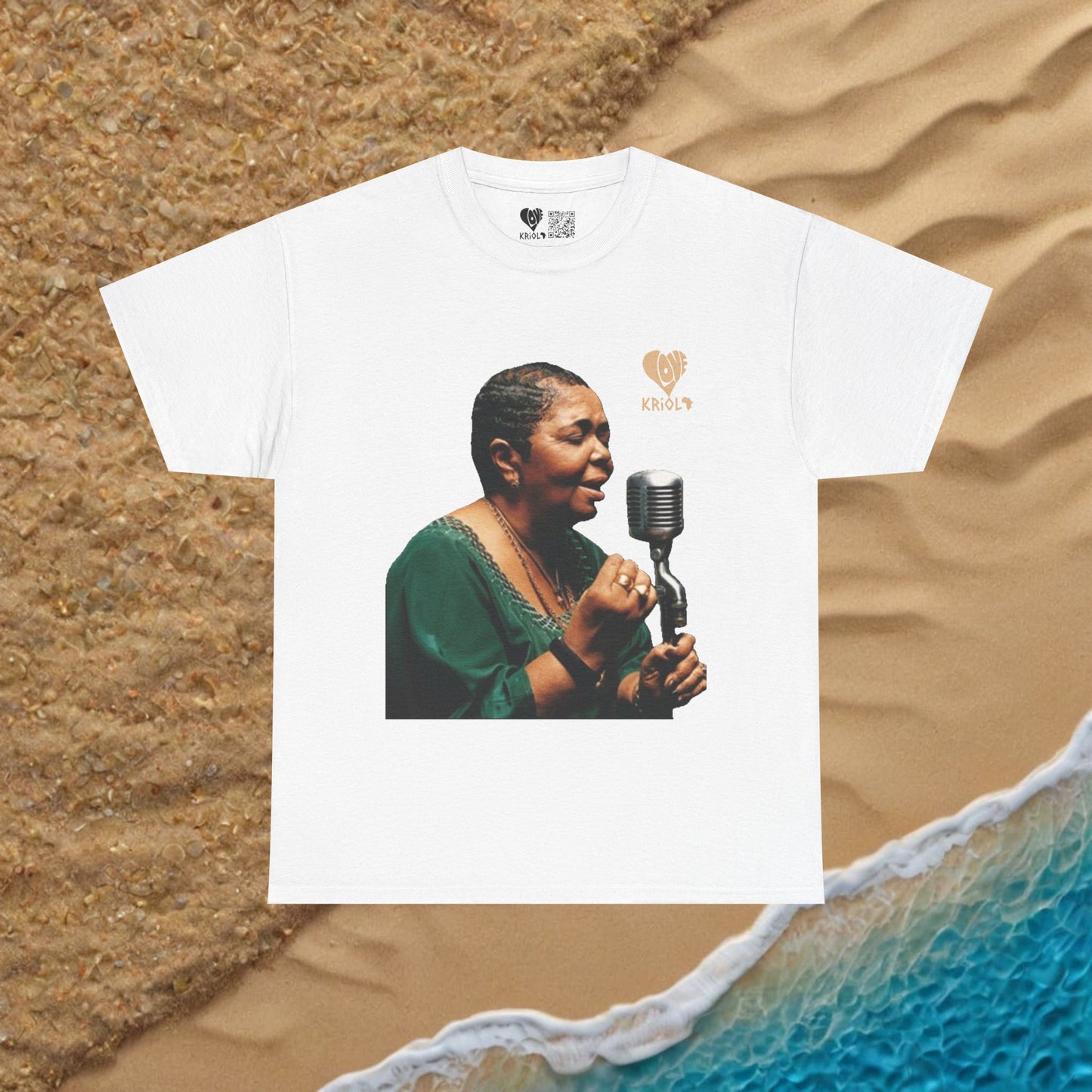 Cesaria Evora singing T-shirt