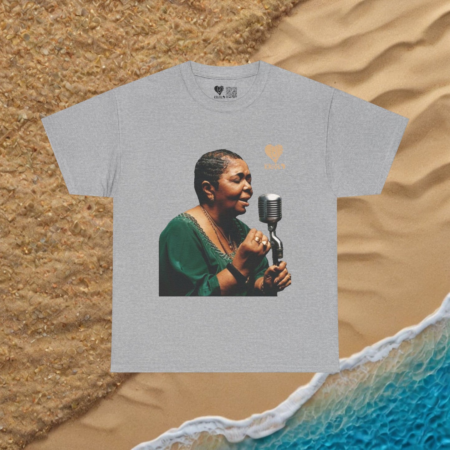 Cesaria Evora singing T-shirt
