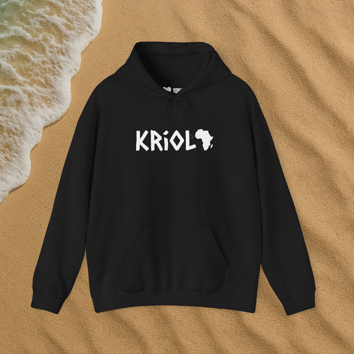 Sweat à capuche simple kriol blanc