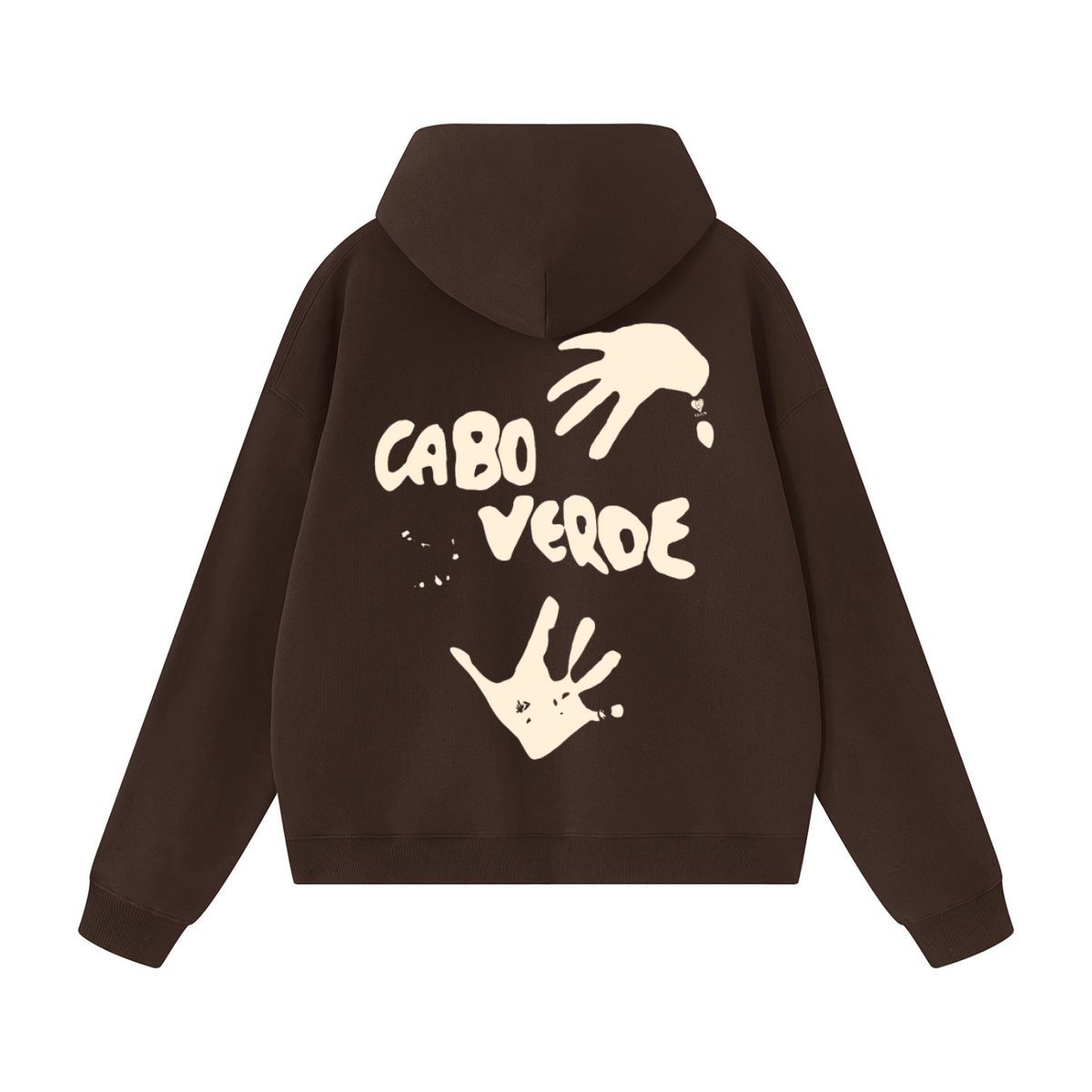 Cabo verde Terra com mão de areia Oversized Heavy Hoodie